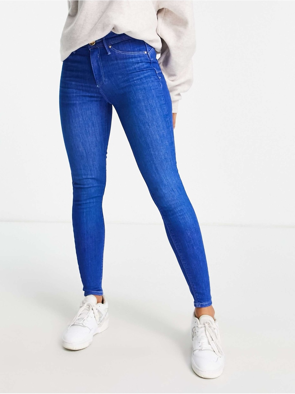 RIVER ISLAND Molly 91% Cotton Blue Women’s Skinny Jeans (8R)